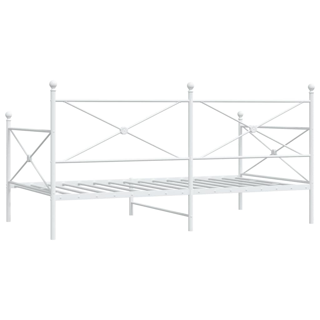 Dagseng uten madrass hvit 100x190 cm stål