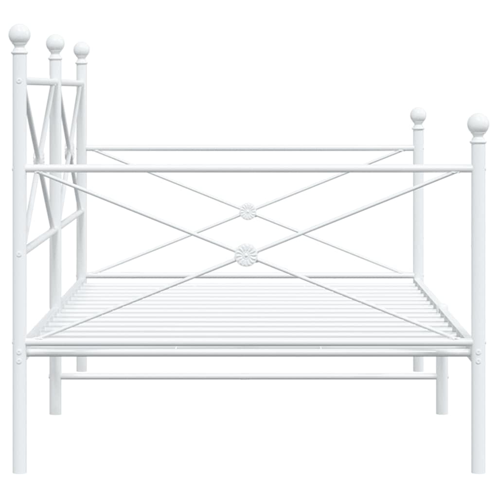 Dagseng uten madrass hvit 100x200 cm stål