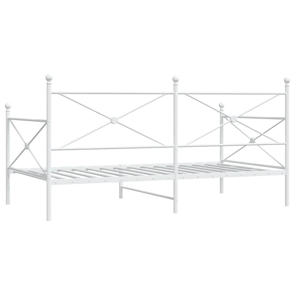 Dagseng uten madrass hvit 100x200 cm stål