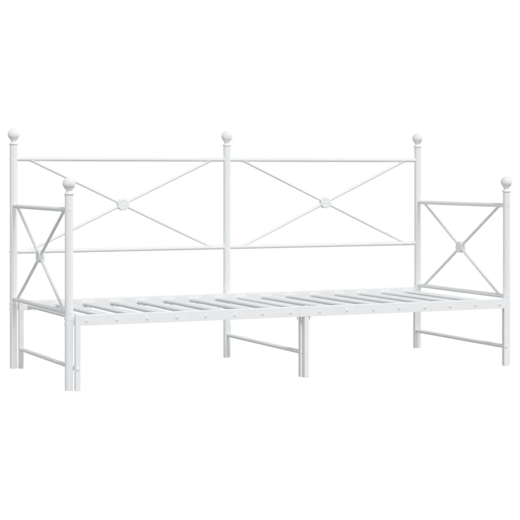 Dagseng med trille uten madrass hvit 90x190 cm stål