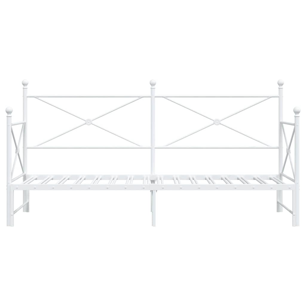 Dagseng med trille uten madrass hvit 90x190 cm stål