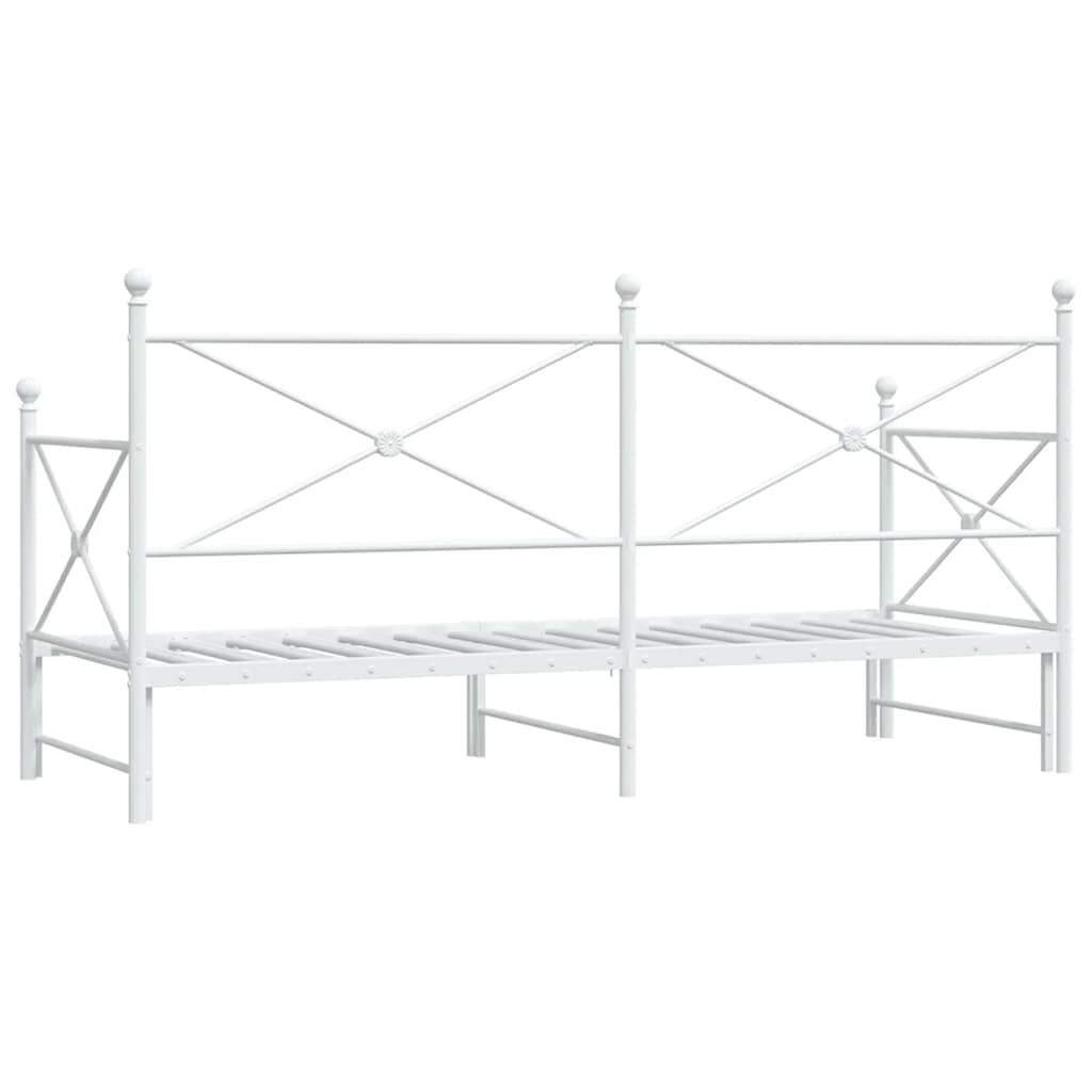 Dagseng med trille uten madrass hvit 90x190 cm stål