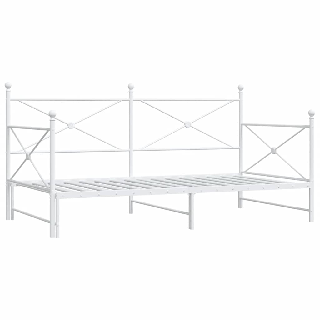 Dagseng med trille uten madrass hvit 100x200 cm stål