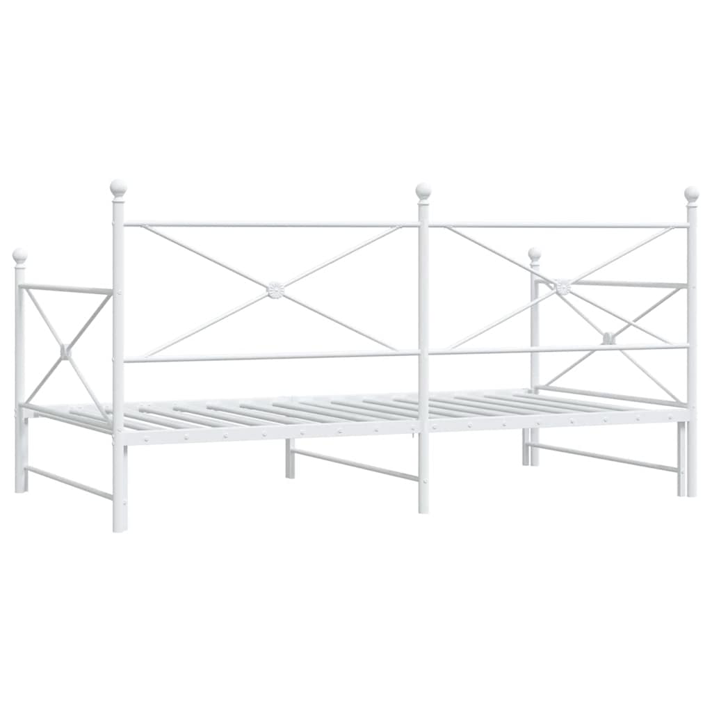 Dagseng med trille uten madrass hvit 100x200 cm stål