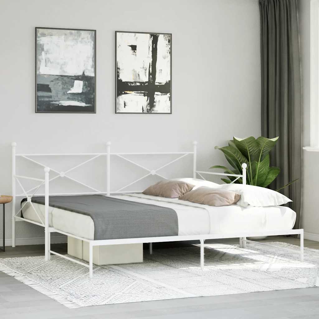 Dagseng med trille uten madrass hvit 107x203 cm stål