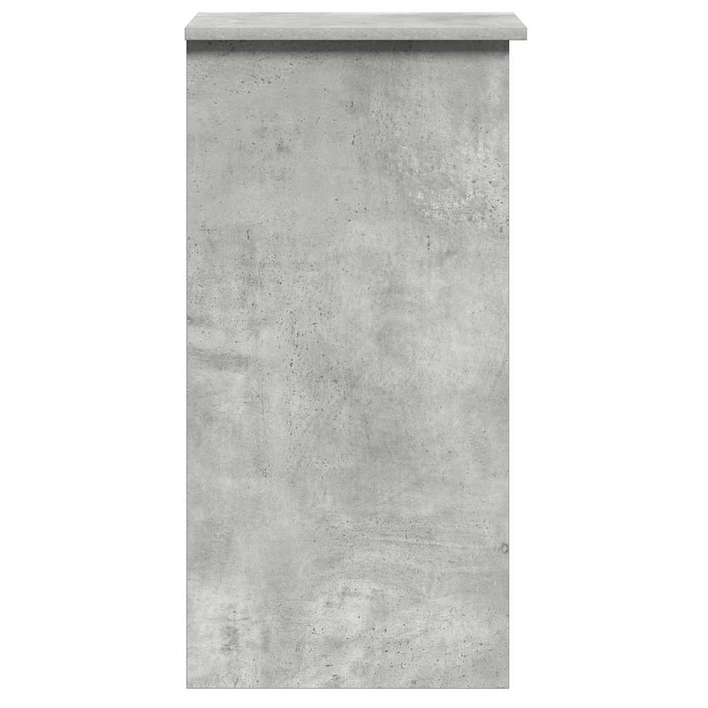 Skrivebord med hyller betonggrå 84x40x78 cm konstruert tre