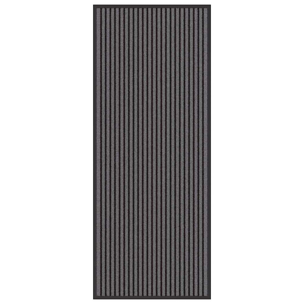 Dørmatte Striped Svart og Grå 60 x 150 cm Polypropylen, PVC