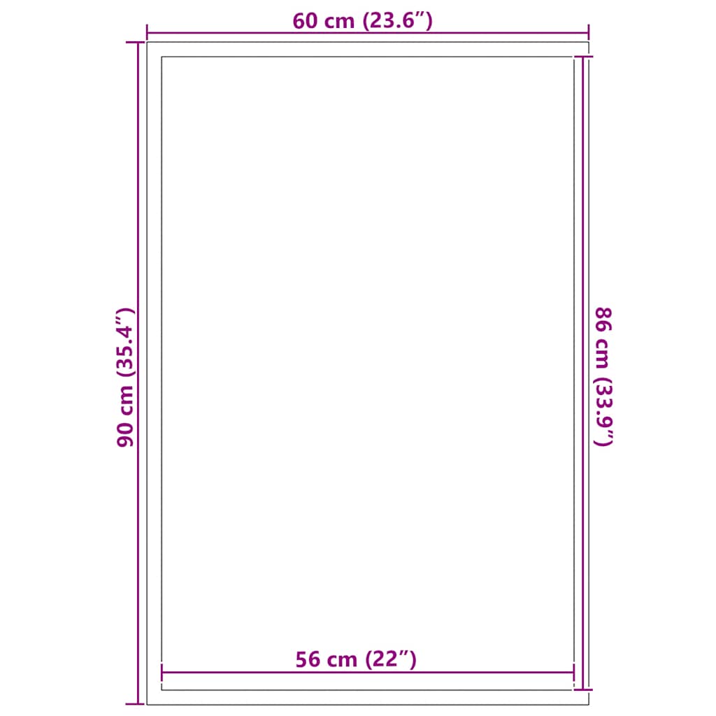 Dørmatte Brun 60x90 cm