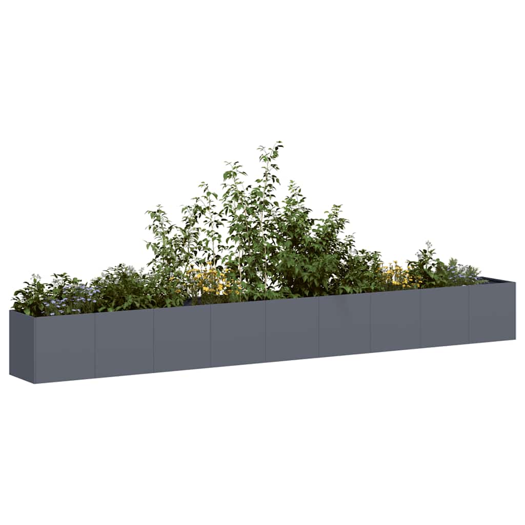 Plantekasse antrasitt 360x40x40 cm kaldvalset stål