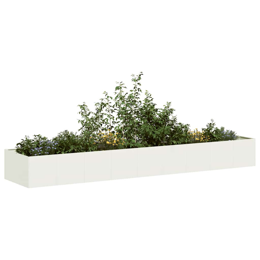 Plantekasse hvit 360x80x40 cm stål