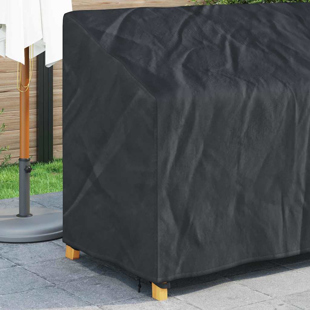 Hagebenkdeksel Svart 165 x 70 x 65 / 94 cm 210D stoff