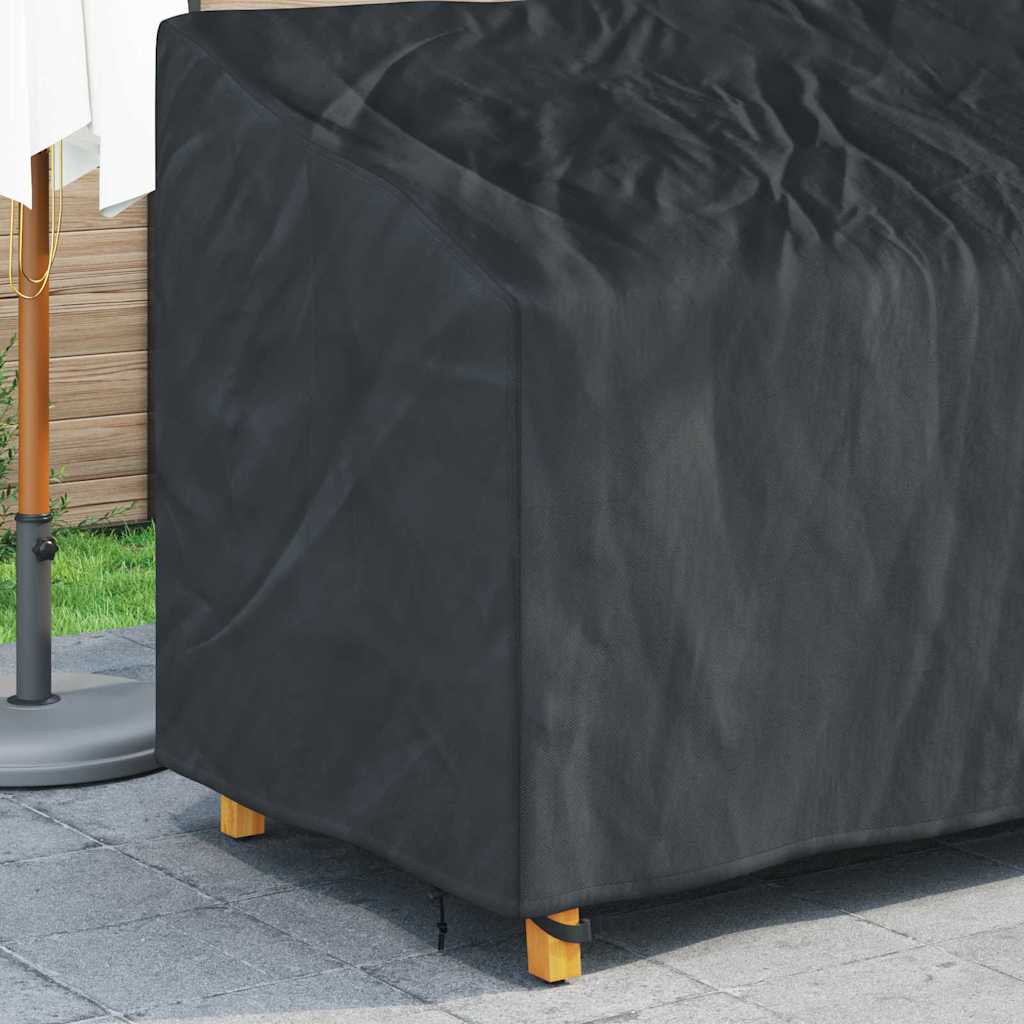 Hagebenkdeksel Svart 205 x 85 x 65 / 94 cm 420D stoff