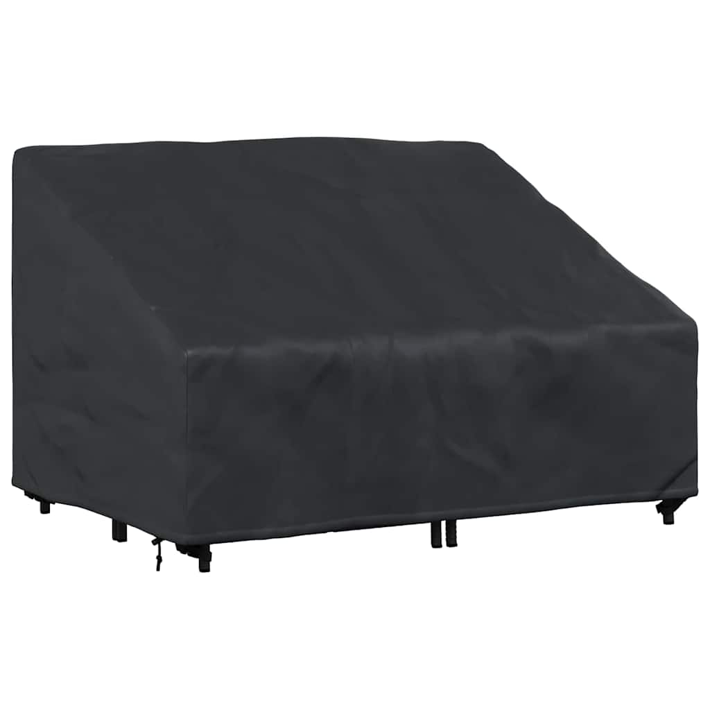 Hagebenkdeksel Svart 130 x 95 x 40 / 80 cm 210D stoff