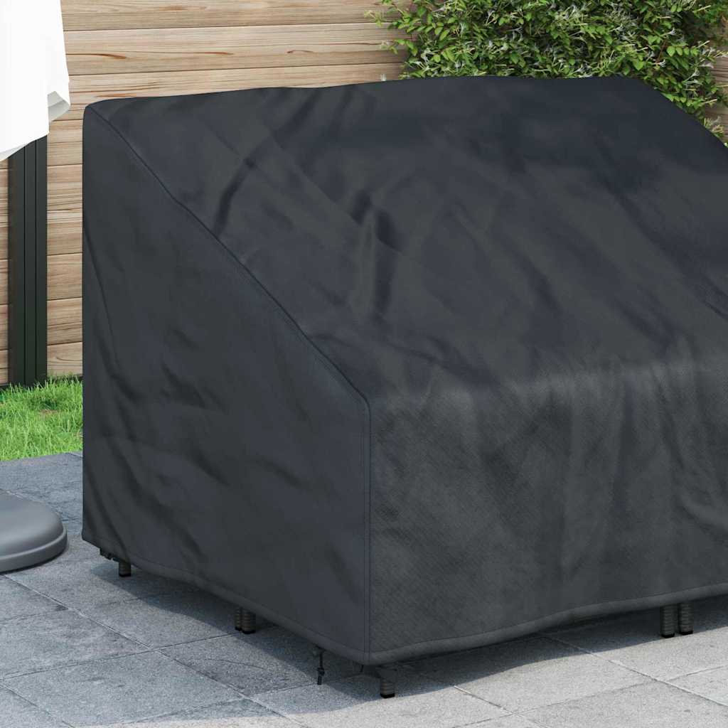 Hagebenkdeksel Svart 130 x 95 x 40 / 80 cm 420D stoff
