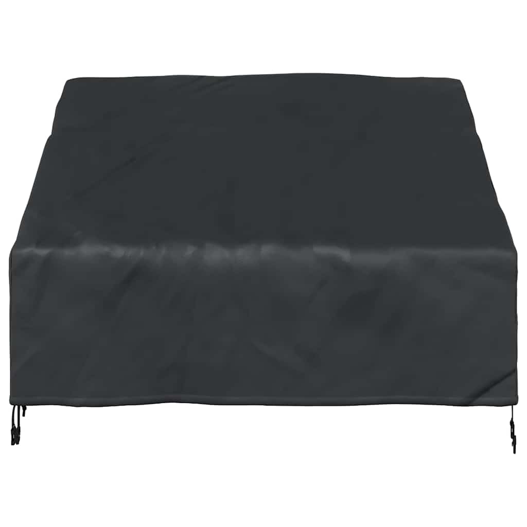 Hagebenkdeksel Svart 130 x 95 x 40 / 80 cm 600D stoff