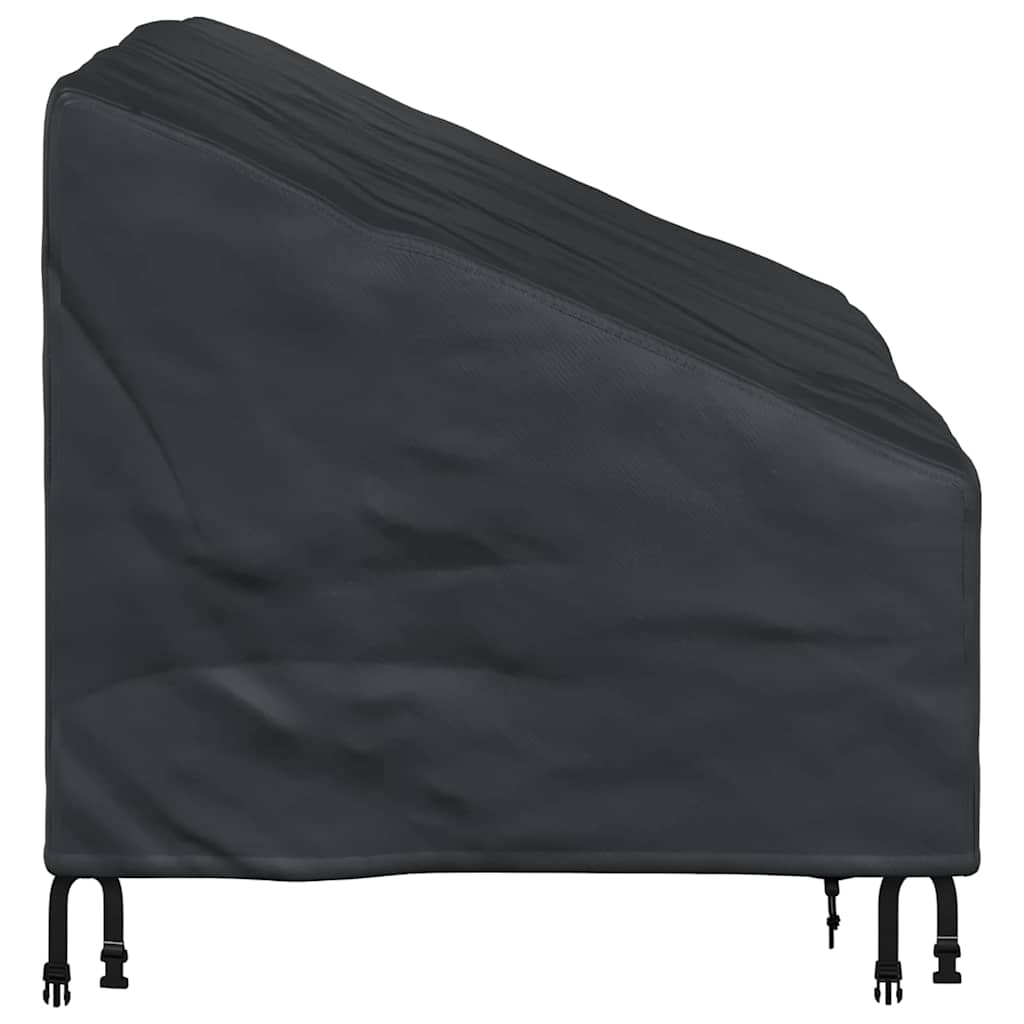 Hagebenkdeksel Svart 130 x 95 x 40 / 80 cm 600D stoff