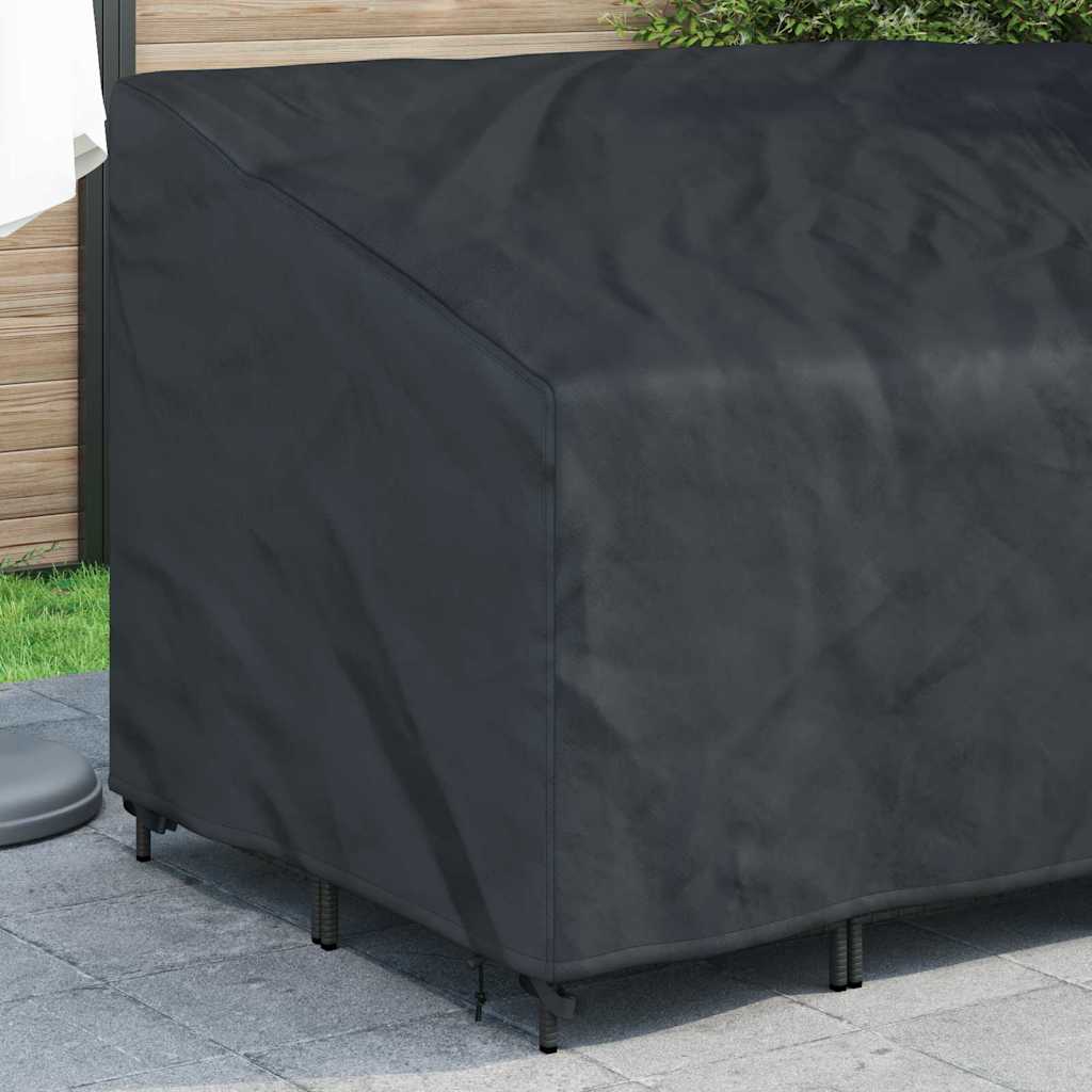 Hagebenkdeksel Svart 160 x 100 x 61 / 89 cm 210D stoff