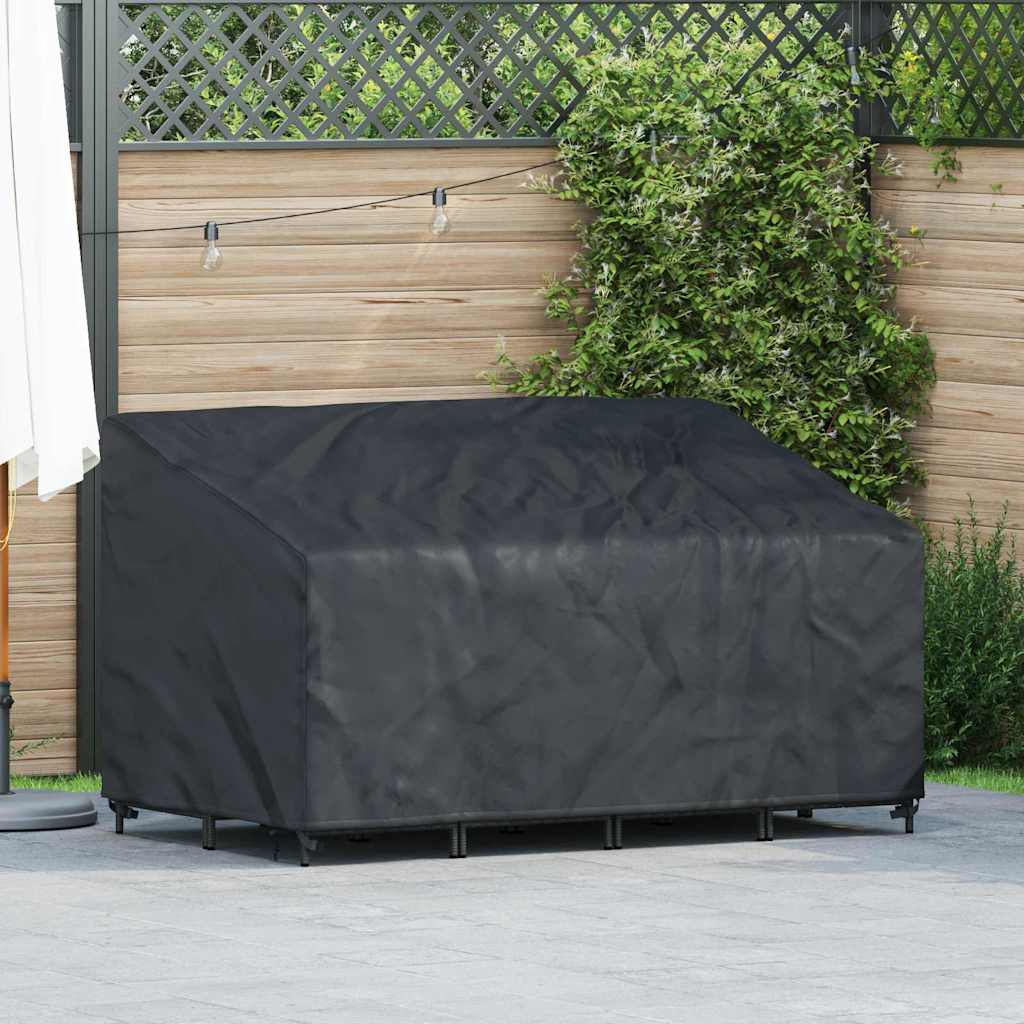 Hagebenkdeksel Svart 160 x 100 x 61 / 89 cm 210D stoff