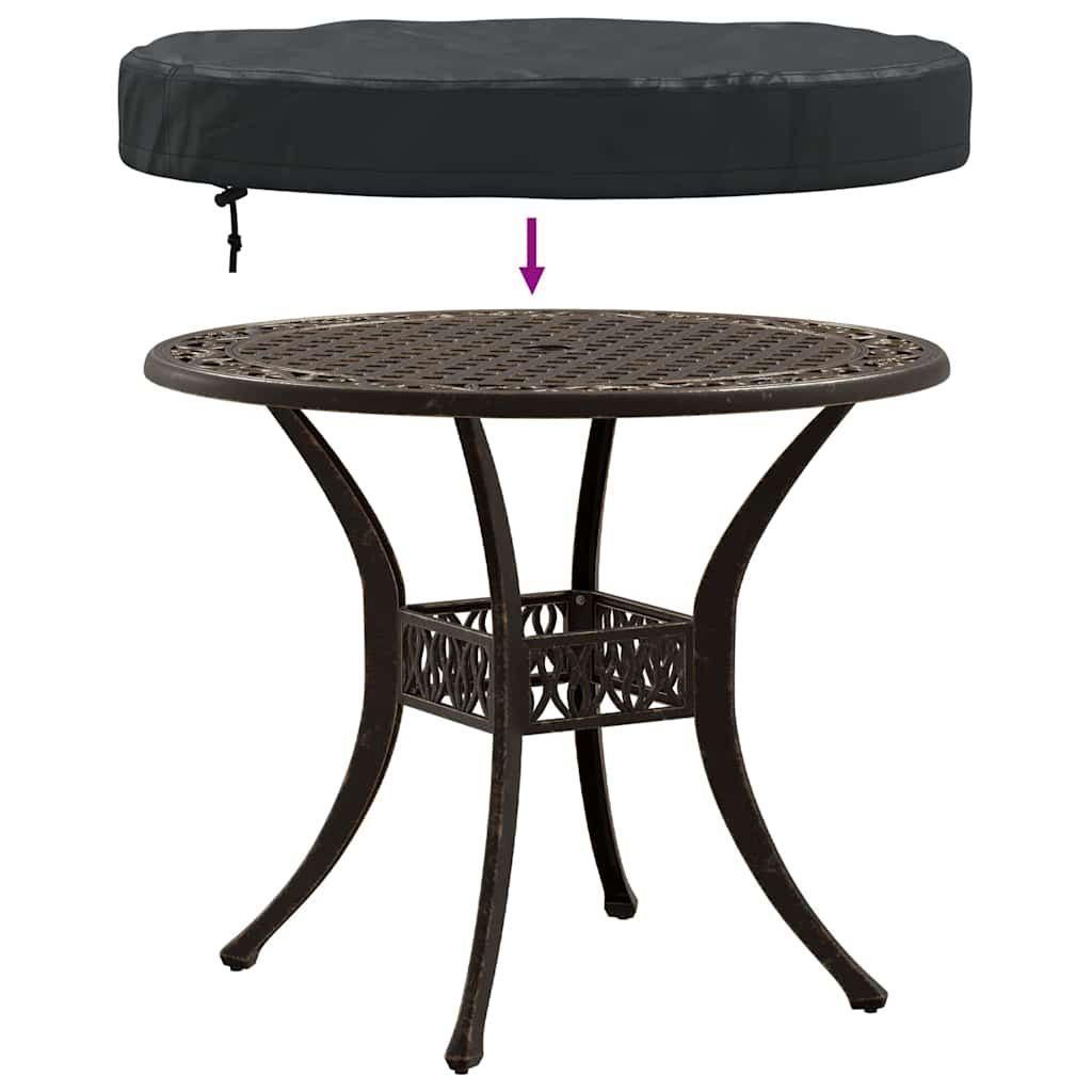 Utendørs Bordtrekk Svart 72 x 72 x 10 cm 420D stoff