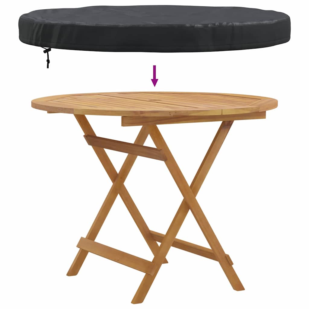 Utendørs Bordtrekk Svart 92 x 92 x 10 cm 210D stoff