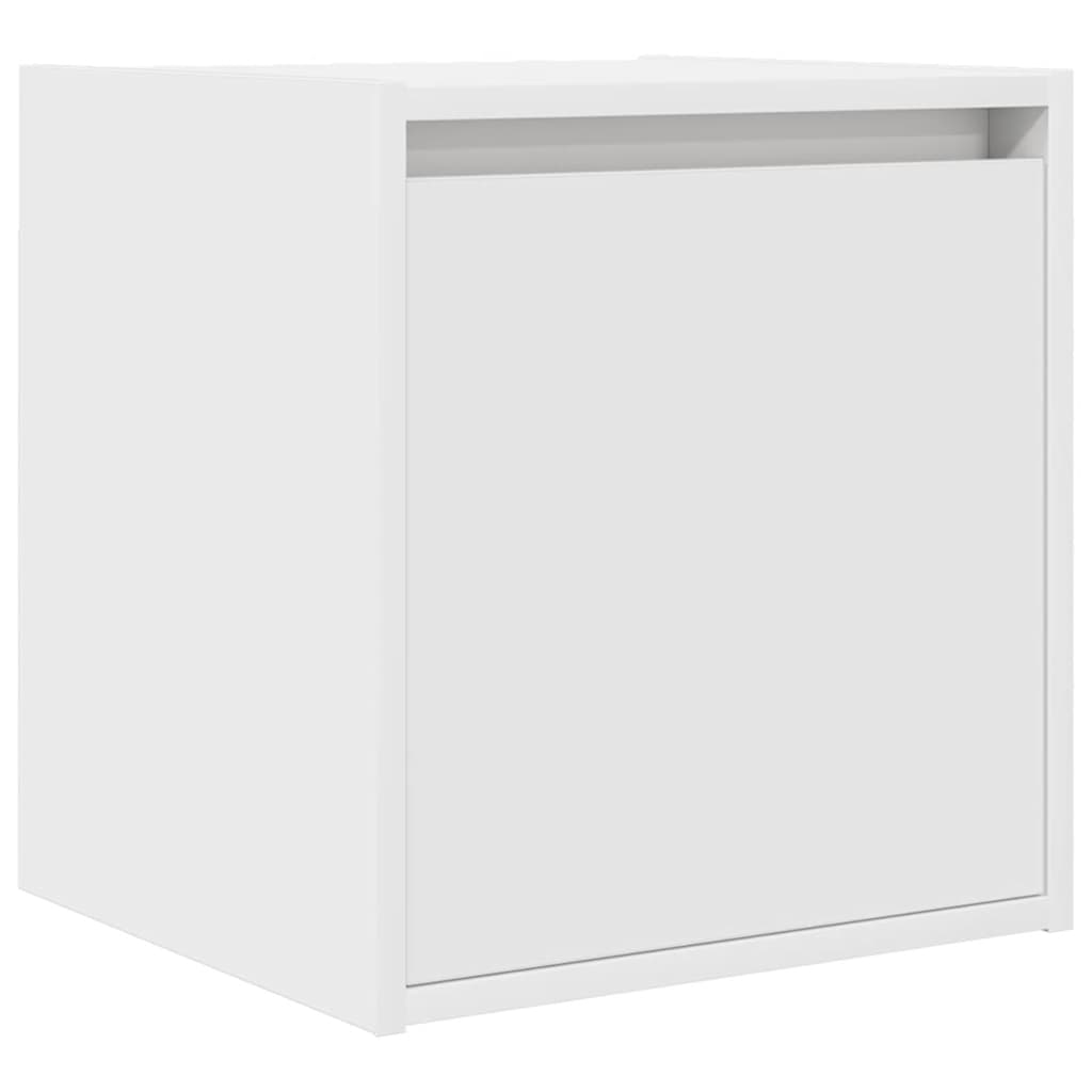 Veggmontert nattbord 2 stk hvit 38x34x40 cm