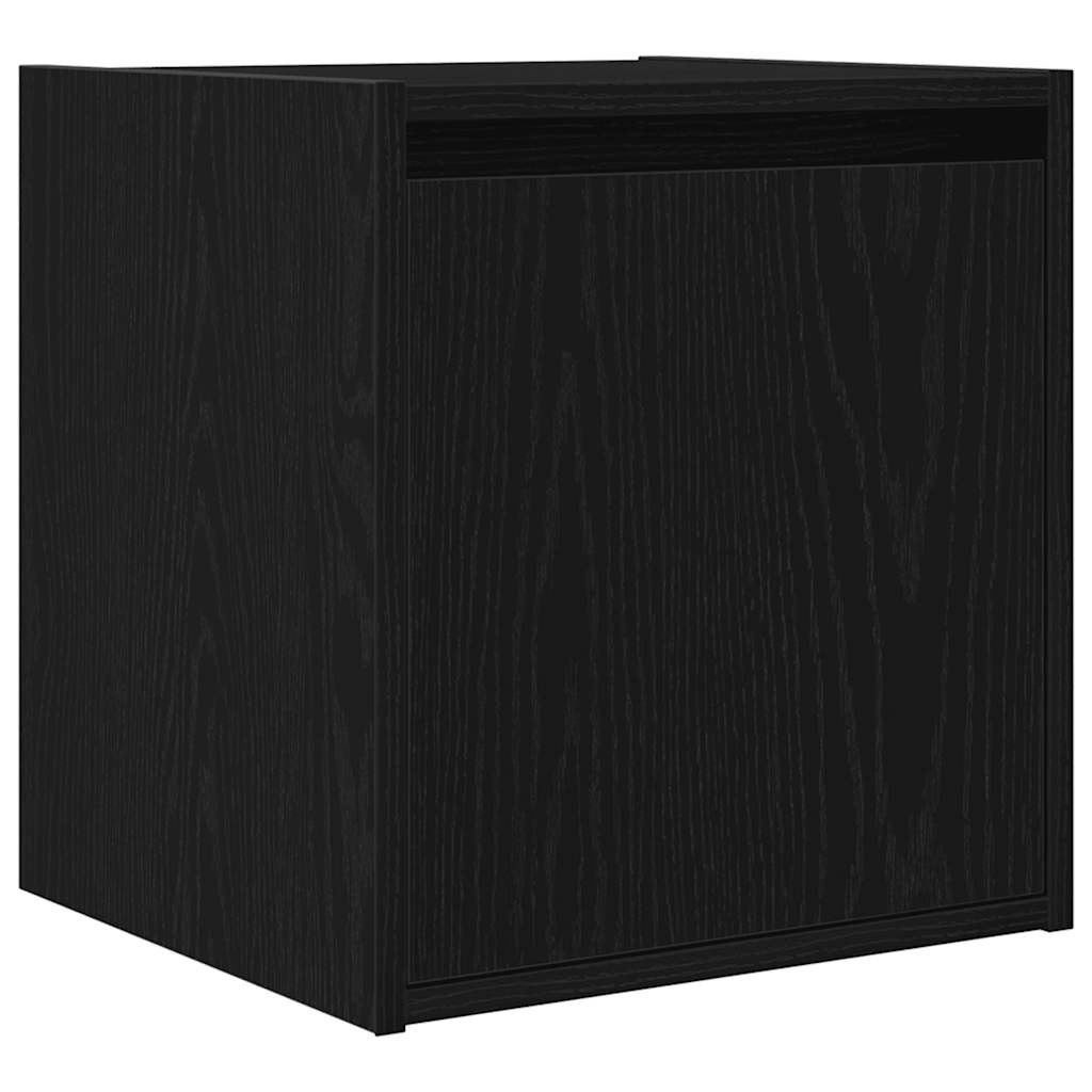 Veggmontert nattbord 2 stk svart 38x34x40 cm