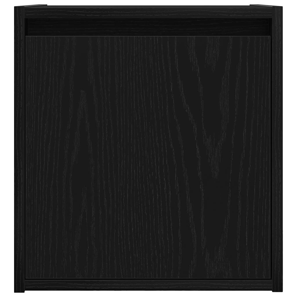 Veggmontert nattbord 2 stk svart 38x34x40 cm