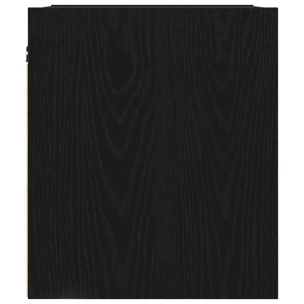Veggmontert nattbord 2 stk svart 38x34x40 cm
