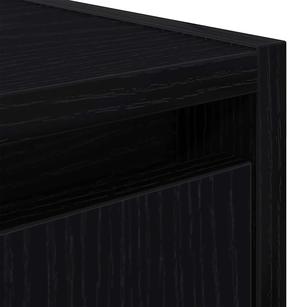 Veggmontert nattbord 2 stk svart 38x34x40 cm