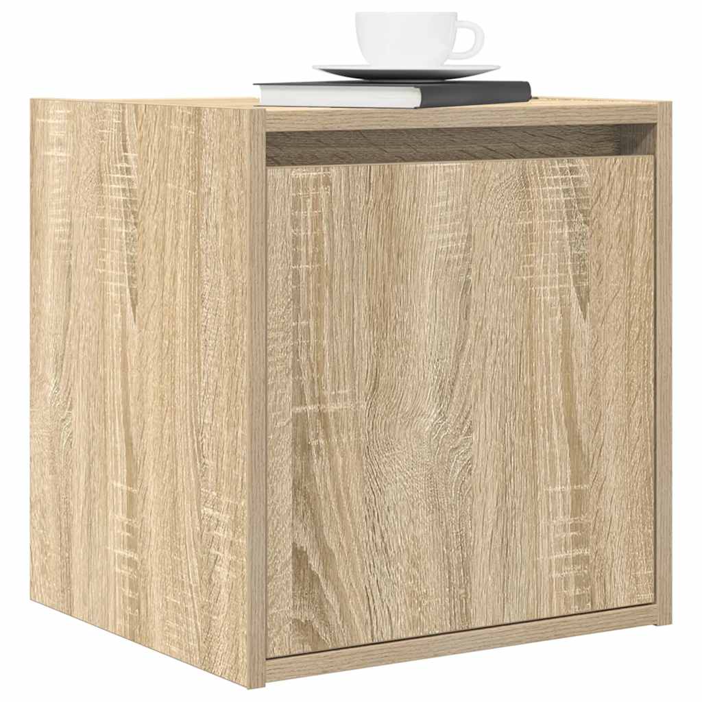 Veggmontert nattbord sonoma eik 38x34x40 cm