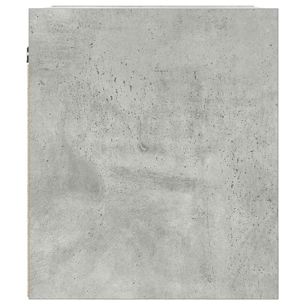Veggmontert nattbord betonggrå 38x34x40 cm
