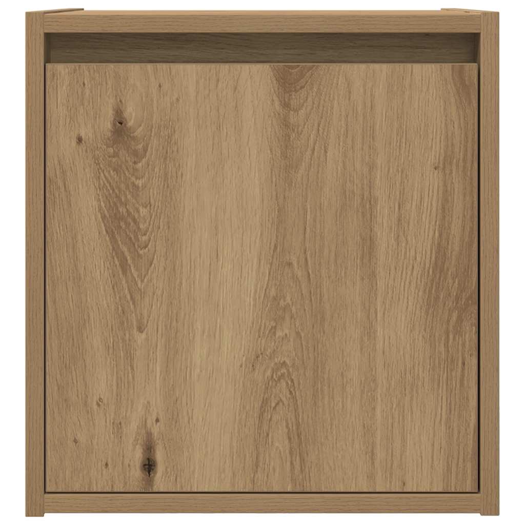 Veggmontert nattbord artisan eik 38x34x40 cm