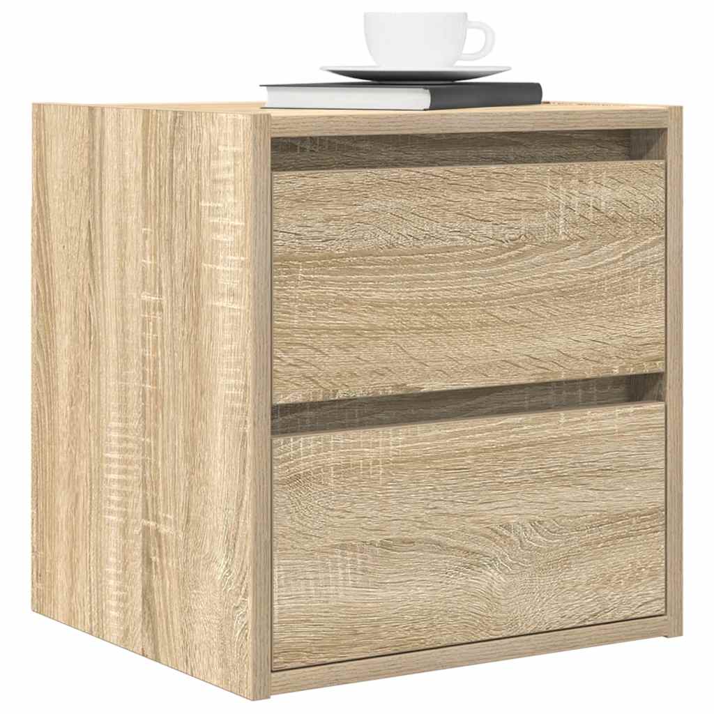 Veggmontert nattbord sonoma eik 38x34x40 cm