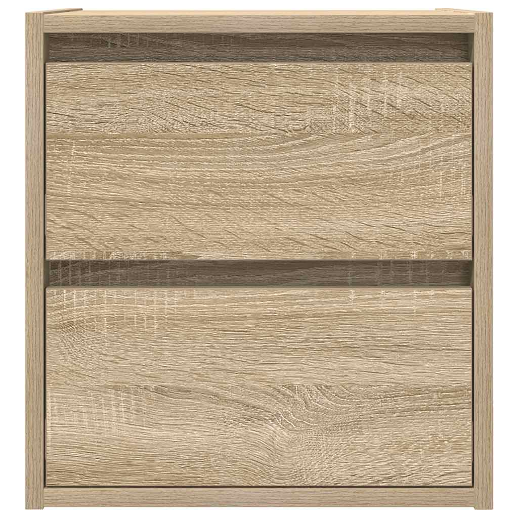 Veggmontert nattbord sonoma eik 38x34x40 cm