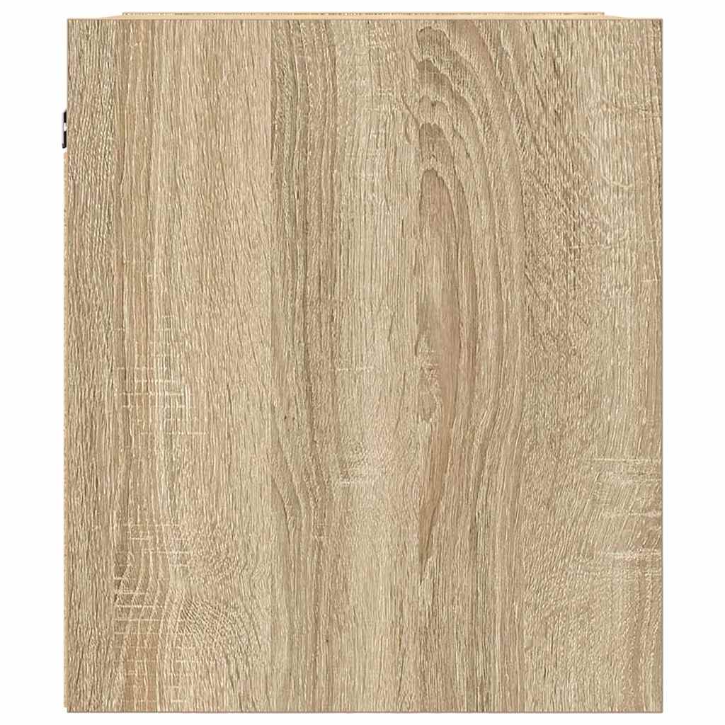 Veggmontert nattbord 2 stk sonoma eik 38x34x40 cm