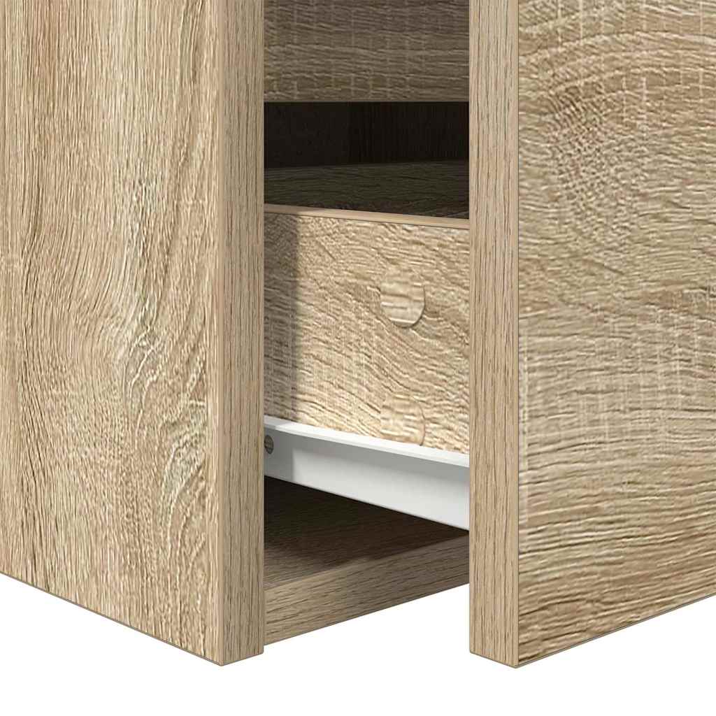 Veggmontert nattbord 2 stk sonoma eik 38x34x40 cm