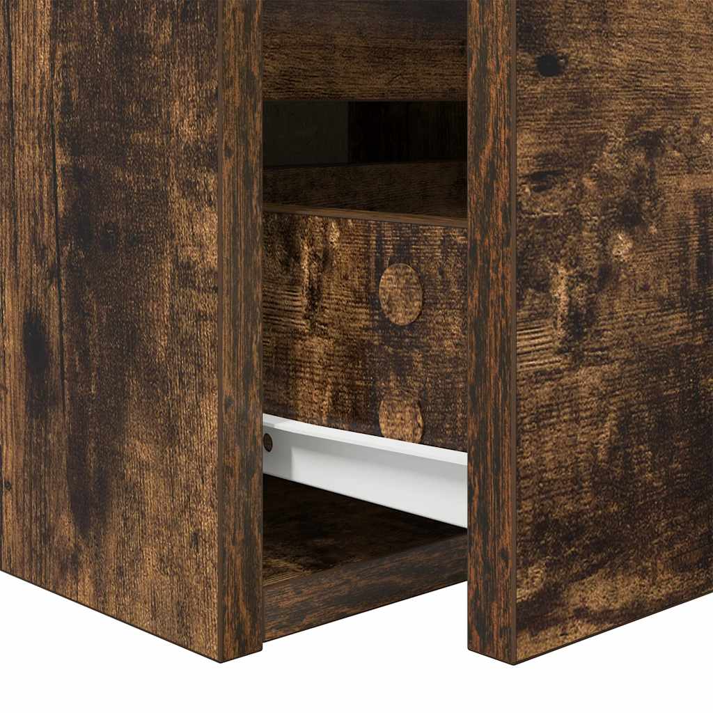 Veggmonterte nattbord 2 stk røkt eik 38x34x40 cm