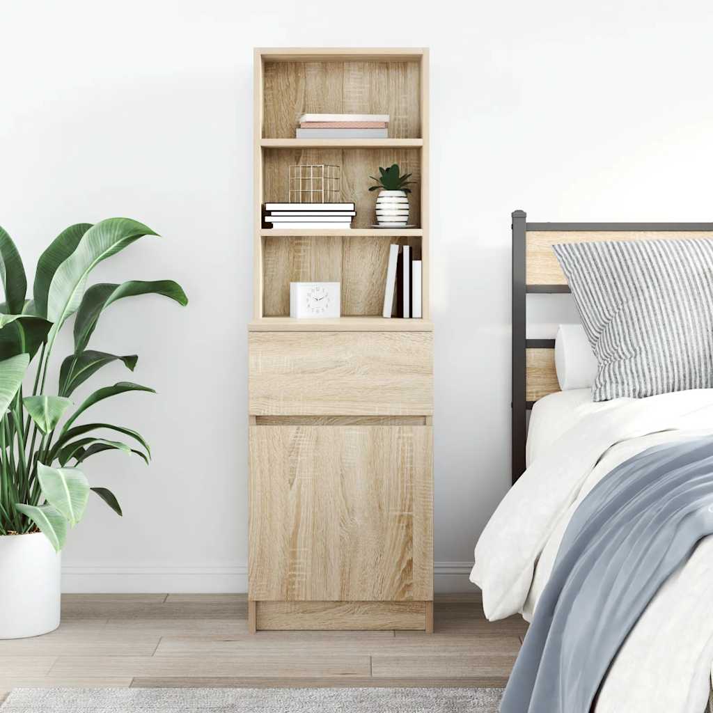 Nattbord sonoma eik 39x35x125 cm konstruert tre