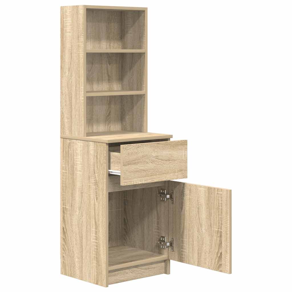 Nattbord sonoma eik 39x35x125 cm konstruert tre