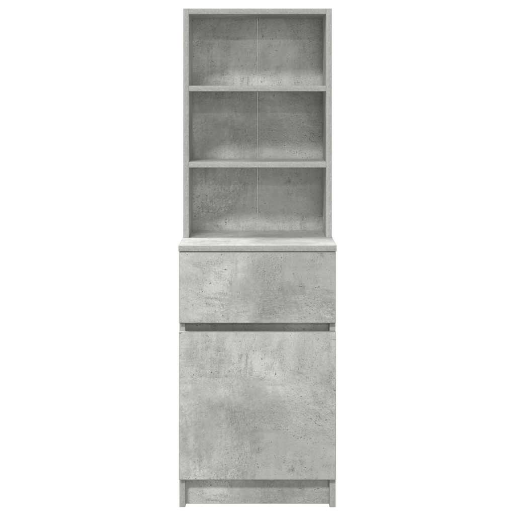 Nattbord betonggrå 39x35x125 cm konstruert tre