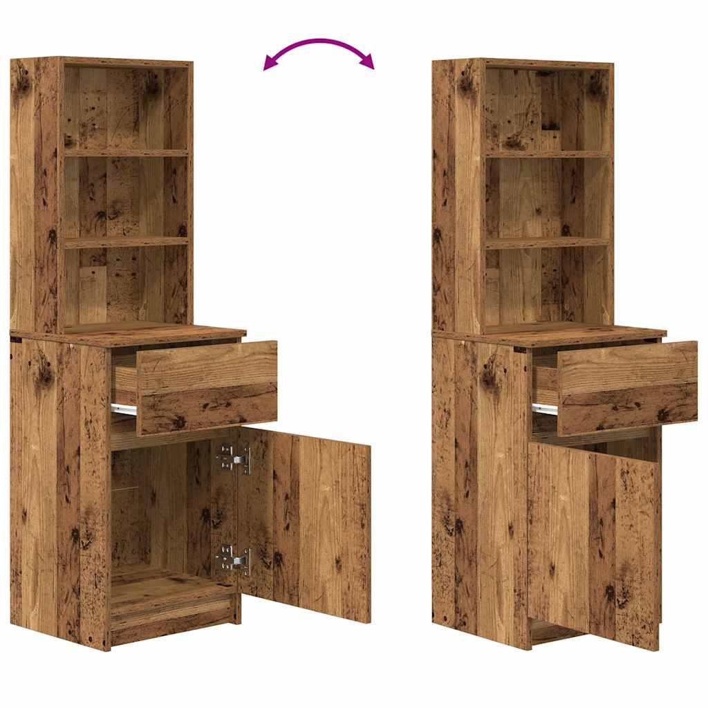 Nattbord gammelt tre 39x35x125 cm konstruert tre