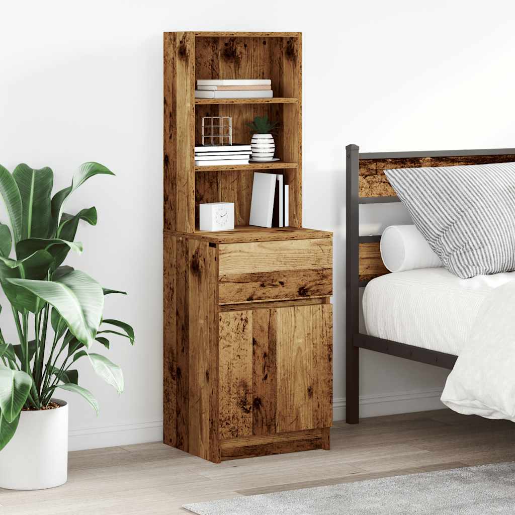 Nattbord gammelt tre 39x35x125 cm konstruert tre