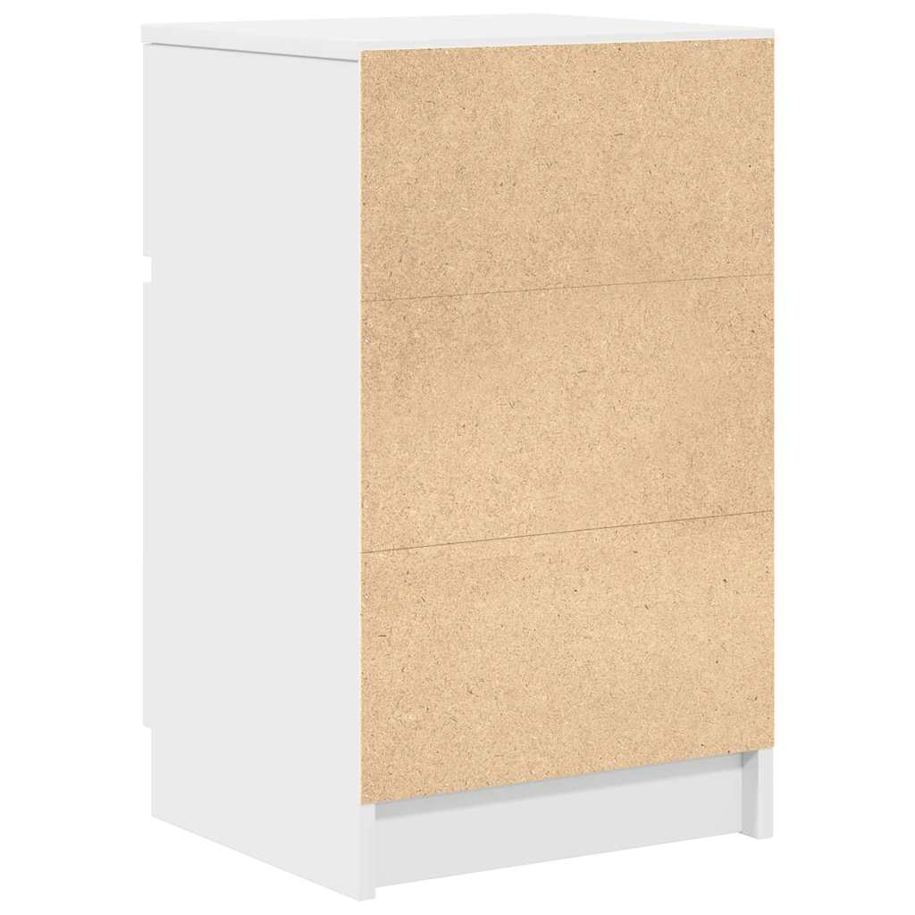 Nattbord 2 stk hvit 39x35x65 cm konstruert tre