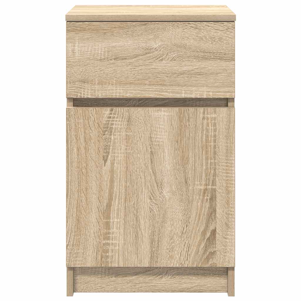 Nattbord 2 stk sonoma eik 39x35x65 cm konstruert tre