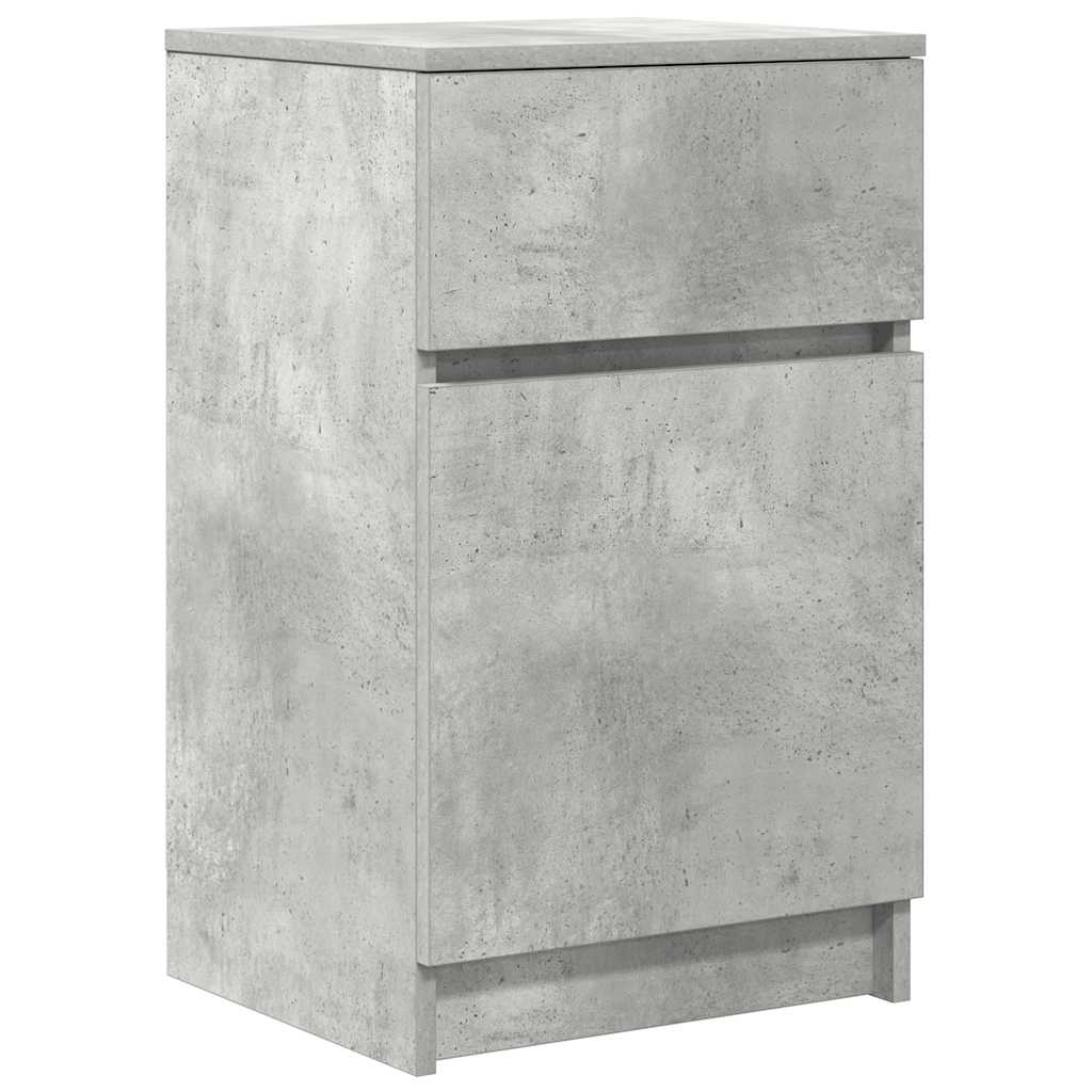 Nattbord betonggrå 39x35x65 cm konstruert tre