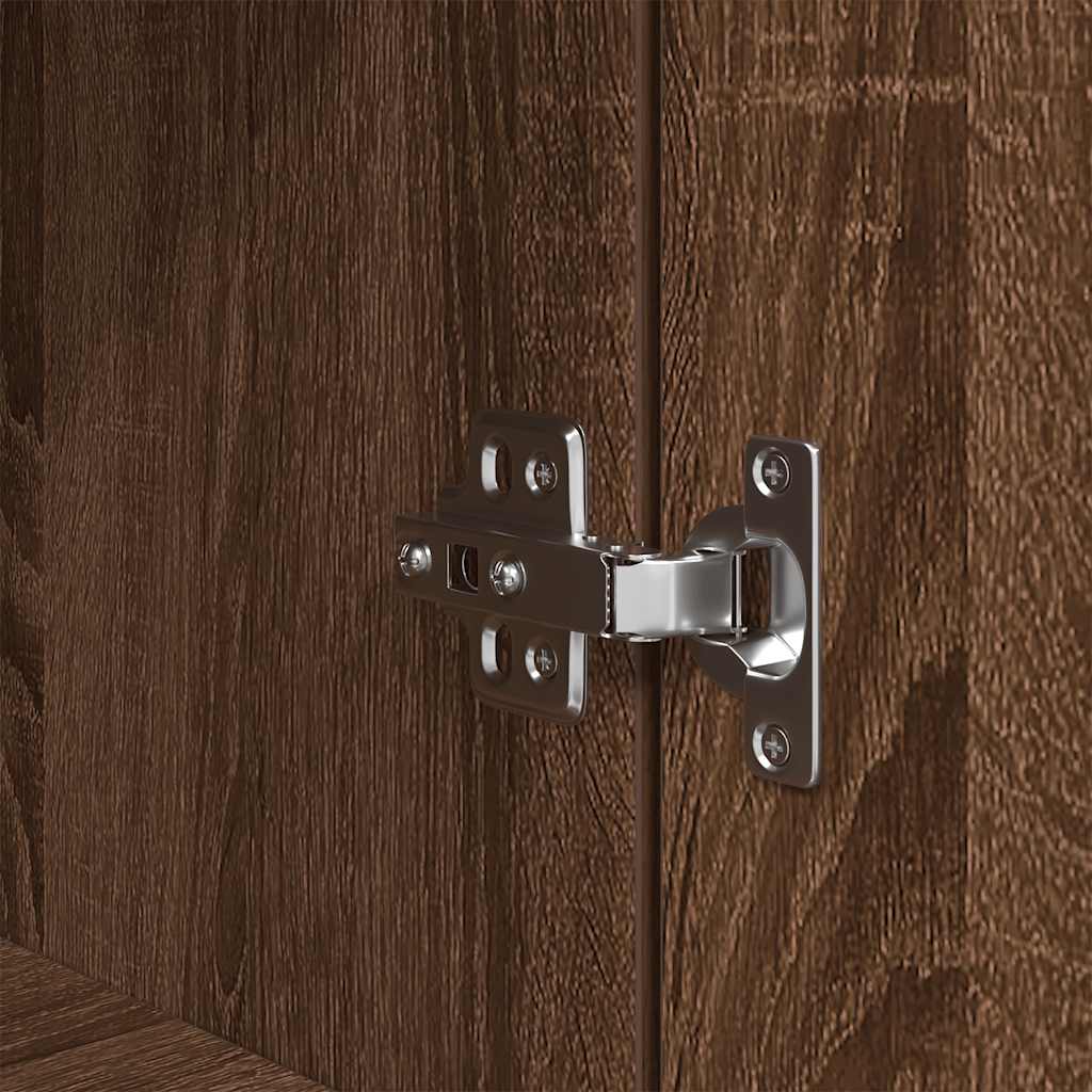 Nattbord brun eik 39x35x65 cm konstruert tre