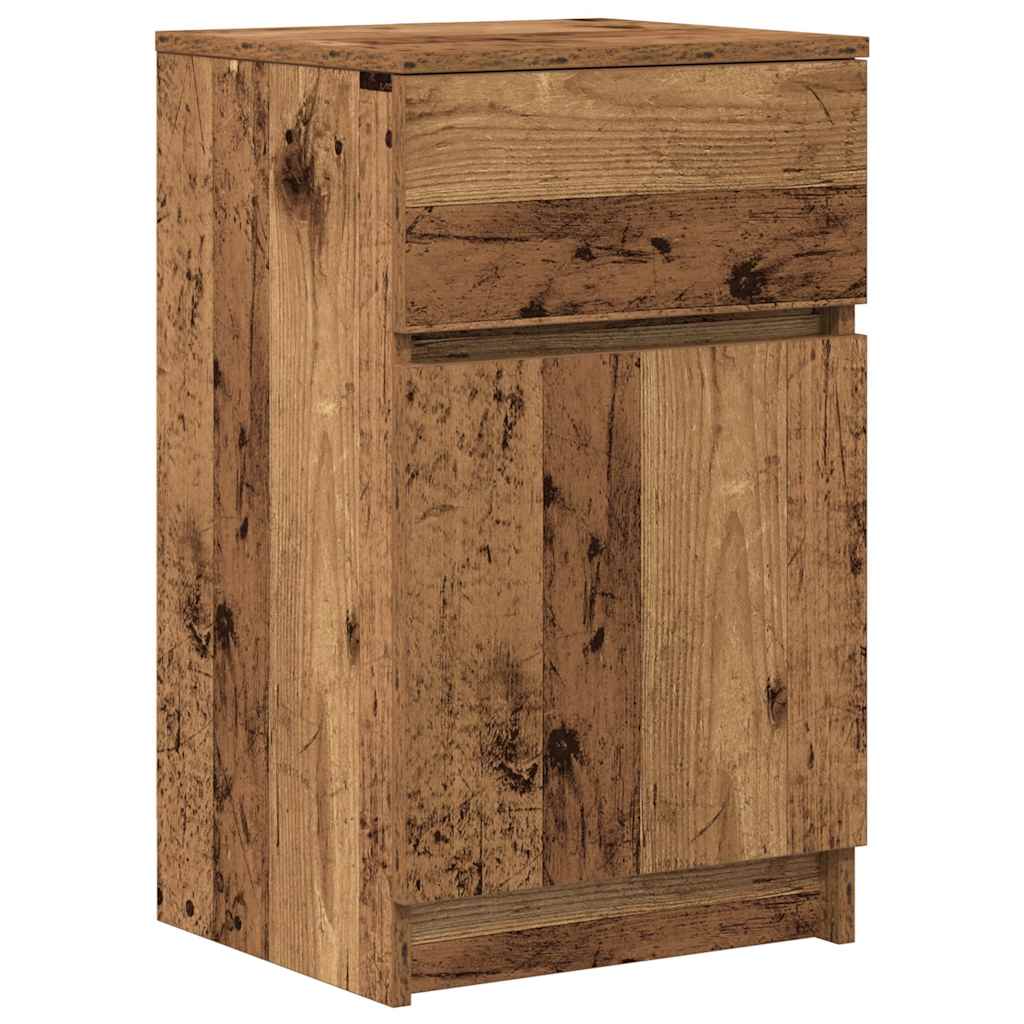 Nattbord gammelt tre 39x35x65 cm konstruert tre