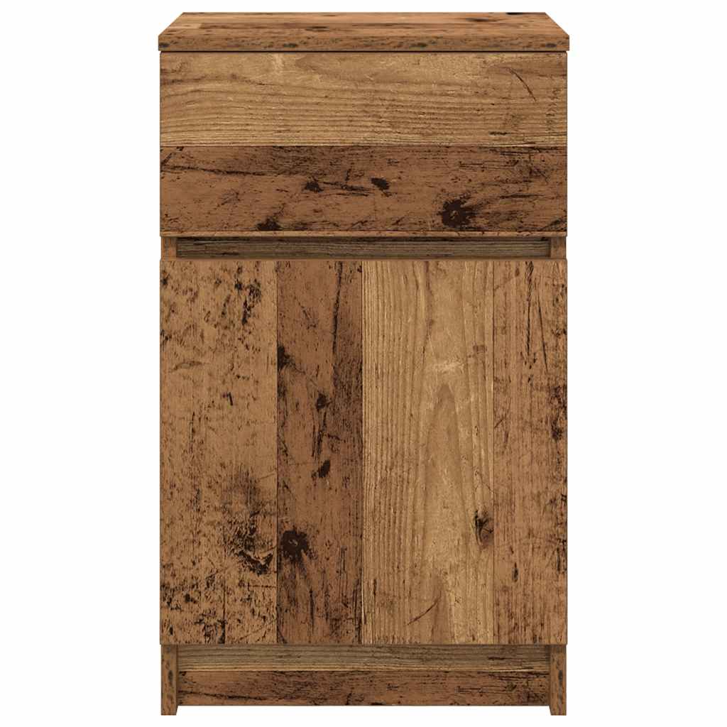 Nattbord gammelt tre 39x35x65 cm konstruert tre