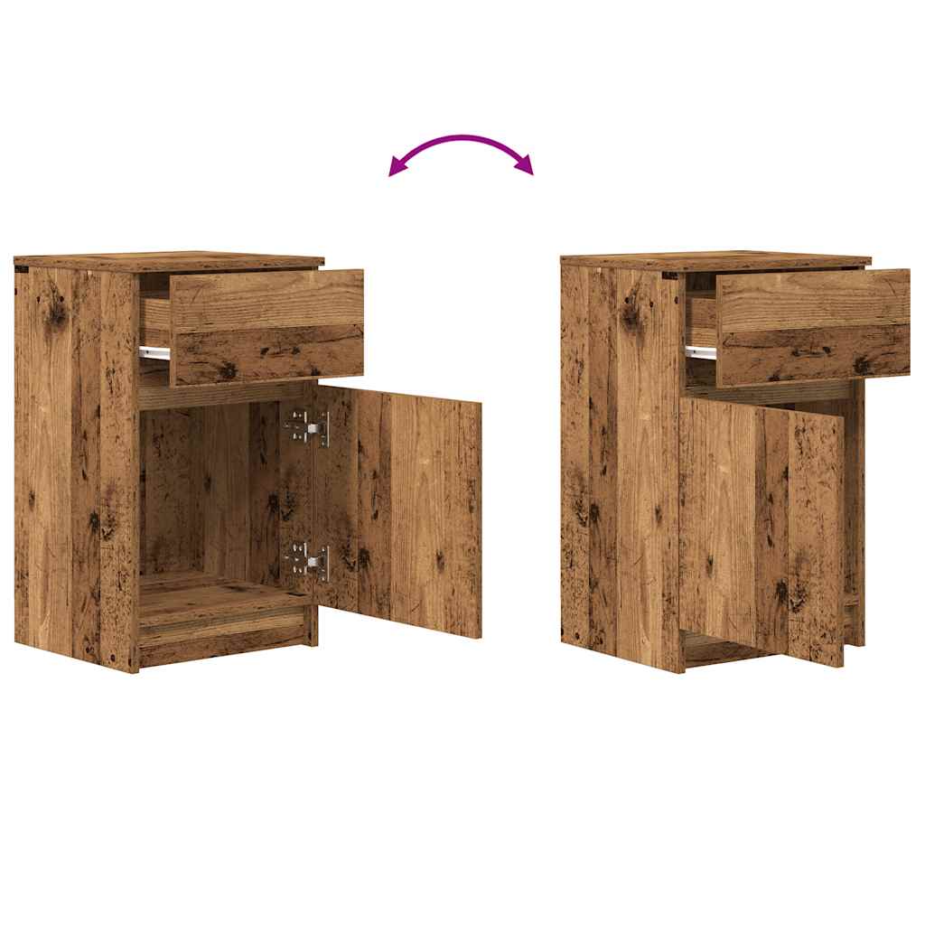 Nattbord gammelt tre 39x35x65 cm konstruert tre