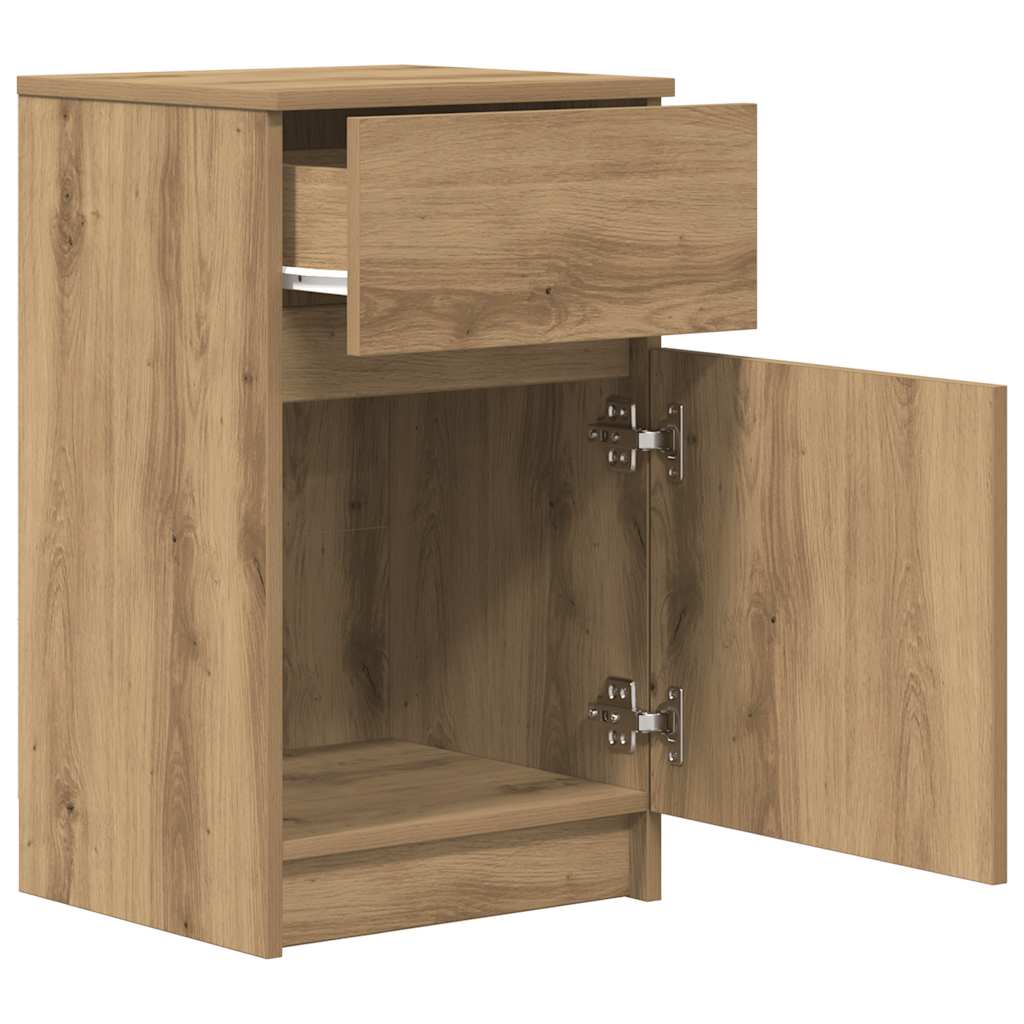 Nattbord 2 stk artisan eik 39x35x65 cm konstruert tre